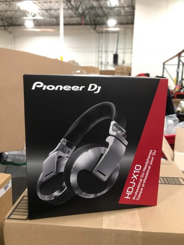 Photo 2 of Pioneer DJ HDJ-X10-S - Closed-back Circumaural DJ Headphones with 50mm Drivers, with 5Hz-40kHz Frequency Range, Detachable Cable, and Carrying Case - Silver