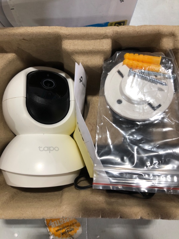 Photo 2 of TP-Link Tapo 2K Pan Tilt Security Camera for Baby Monitor, Dog Camera W/ Motion Detection, 2-Way Audio Siren, Night Vision, Cloud & SD Card Storage.