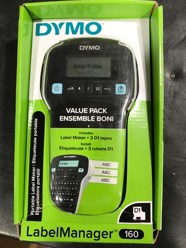 Photo 2 of DYMO Label Maker with 3 D1 DYMO Label Tapes | LabelManager 160 Portable Label Maker, QWERTY Keyboard, One-Touch Smart Keys, Easy-to-Use, for Home & Office Organization Machine + 3 Tapes