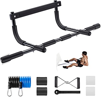 Photo 1 of Ally Peaks Pull Up Bar for Doorway | Thickened Steel Max Limit 440 lbs Upper Body Fitness Workout Bar| Multi-Grip Strength for Doorway | Indoor Chin-Up Bar Fitness Trainer for Home Gym Portable