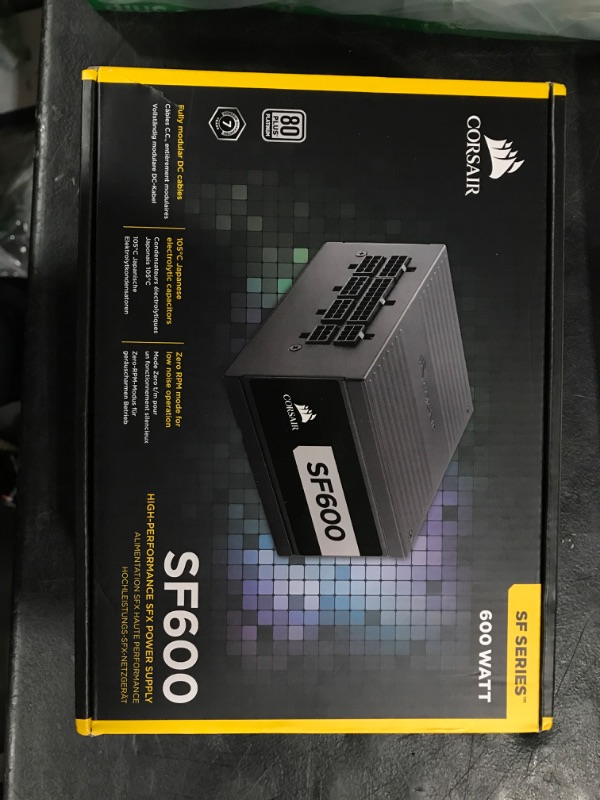 Photo 2 of CORSAIR SF Series SF600 600 W SFX 80 PLUS PLATINUM Certified Full Modular Power Supply