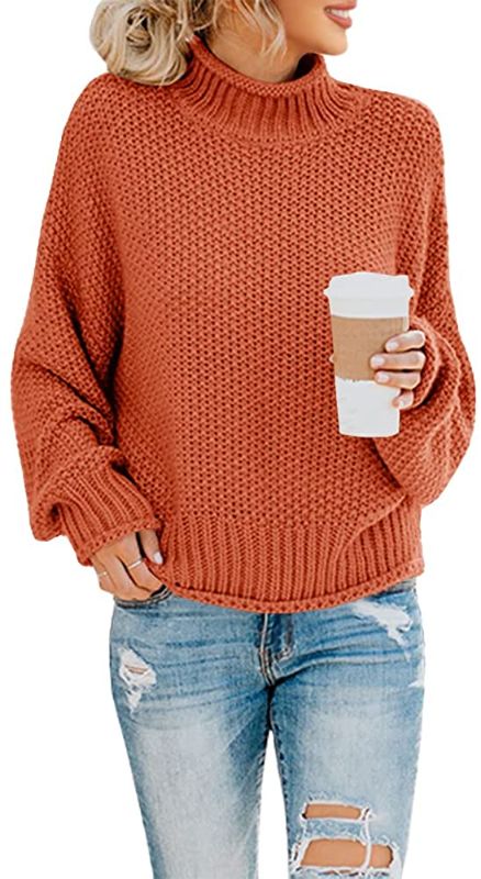 Photo 1 of Ashuai Womens Turtleneck Sweaters Casual Oversized Chunky Batwing Long Sleeve Pullover Loose Knitted Jumper Top 
SIZE SMALL