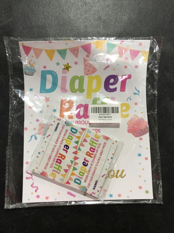 Photo 2 of Diaper Raffle Baby Shower Party Game, C