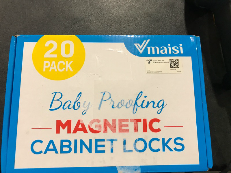 Photo 2 of 20 Pack Magnetic Cabinet Locks Baby Proofing - Vmaisi Children Proof Cupboard Drawers Latches - Adhesive Easy Installation