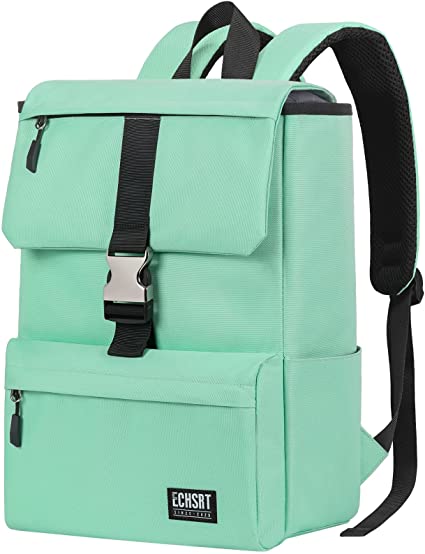 Photo 1 of ECHSRT Laptop Backpack Water Resistant Daypack Fits 15.6 Inch Computer, College School Bookbag Travel Casual Bag, Green
