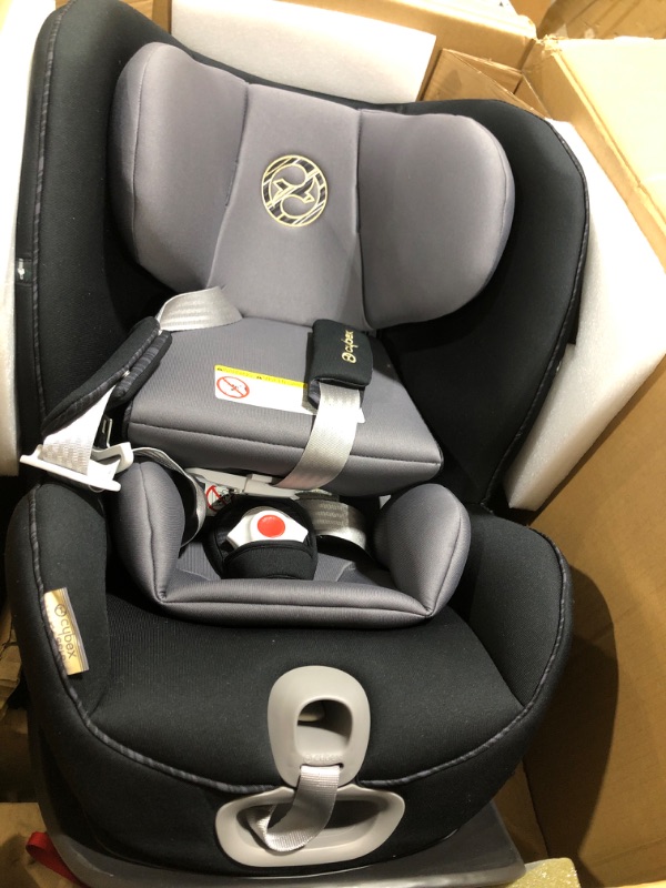 Photo 3 of CYBEX Sirona S with SensorSafe, Convertible Car Seat, 360° Rotating Seat, Rear-Facing or Forward-Facing Car Seat, Easy Installation, SensorSafe Chest Clip, Instant Safety Alerts, Premium Black Car Seat Pepper Black