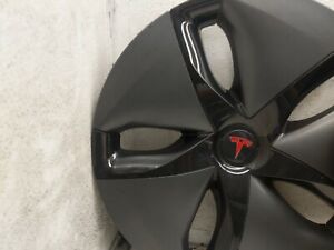 Photo 1 of 2017 2018 2019 2020 Tesla Model 3 M3 Wheel Cover 18" inch Hub Cap Gray x2 OEM
