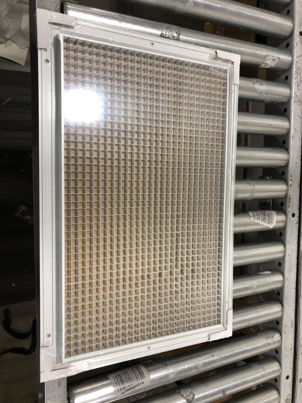 Photo 2 of 14" x 22" or 22" x 14" Cube Core Eggcrate Return Air Grille - Aluminum Rust Proof - HVAC Vent Duct Cover - White [Outer Dimensions: 16.75] 14 x 22 Return Grille