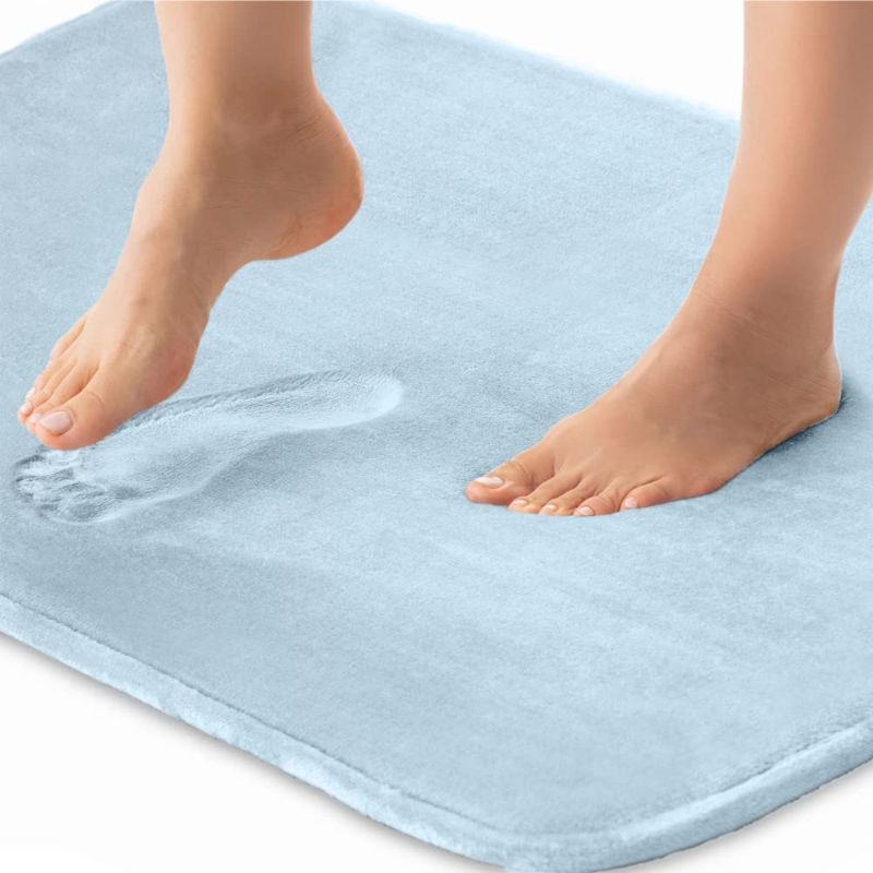 Photo 2 of 
Gorilla Grip Thick Memory Foam Bath Rugs, Soft Absorbent Velvet Bathroom Mats, Durable Dots on Underside, Machine Washable Bathmat, Carpet Rug Room Decor...
