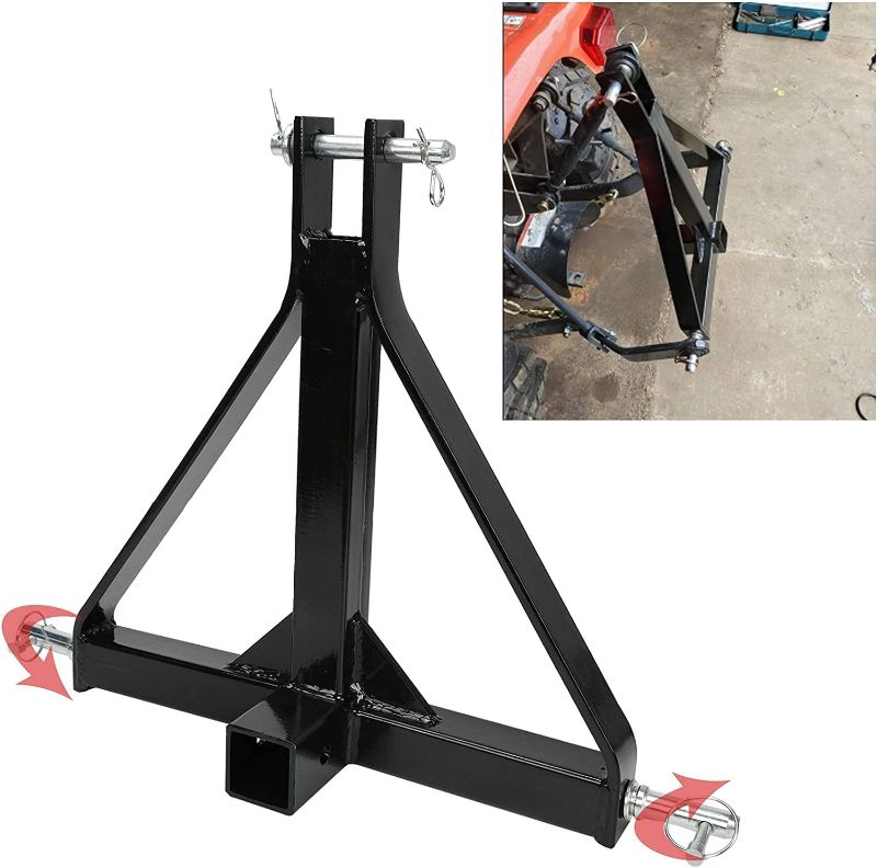 Photo 1 of 2" Receiver 3 Point Trailer Hitch Category 1 Tractor Tow Drawbar Adapter Compatible with BX Kubota John Deere LM25H WLM Tractor NorTrac Kioti Yanmar
