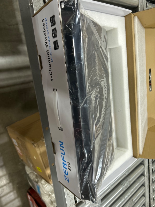 Photo 1 of ZERFUN 4-Channel UHF Wireless Microphone System, Metal Handheld Wireless Microphones Cordless Mics Professional for Karaoke Singing Church Events, 200 Adjustable Frequency(S10)