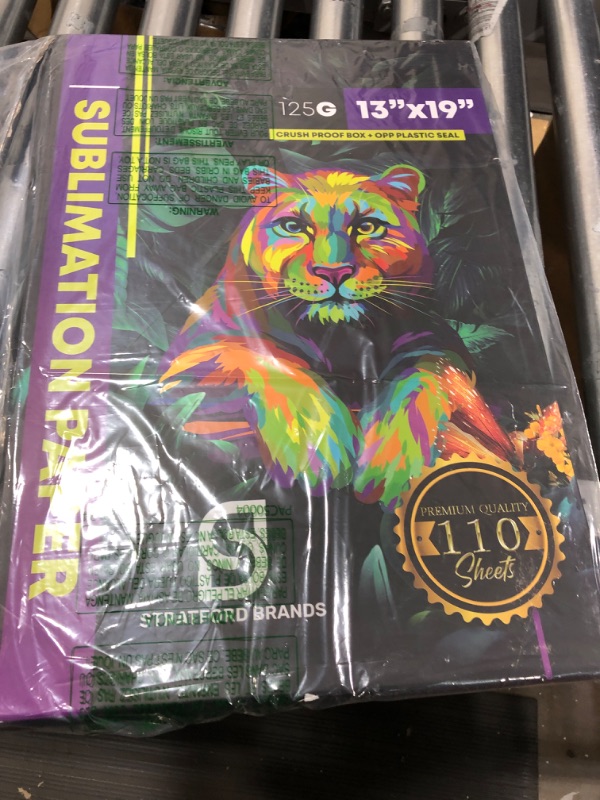 Photo 2 of Stratford Brands Sublimation Paper 13x19 inches 110 Sheets Ultra Premium 125G DIY Heat Transfer Printing Works with all Sublimation ink Compatible with Epson, Ricoh, Sawgrass Printers