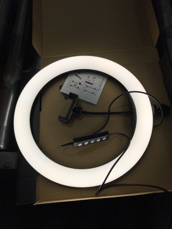 Photo 1 of  Selfie Ring Light with  Stand and Phone Holder, 21 Lighting Modes, Remote, iPad Holder, Desk Tripod, RGB Ringlight for iPhone. Vlogging Circle Led Halo Light Content Creator Kit for Video Photo


