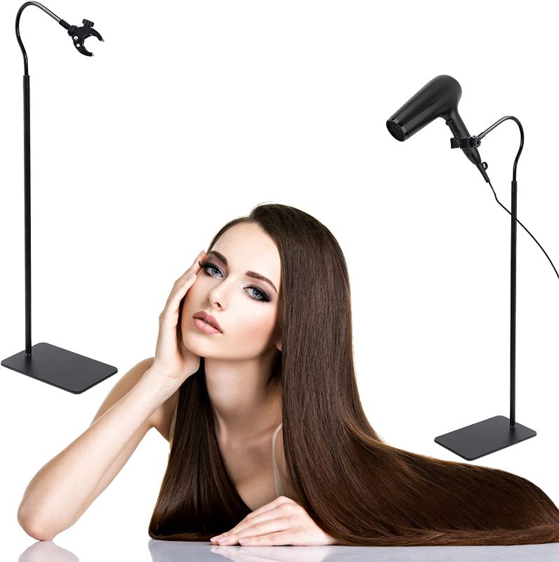 Photo 1 of ?2022 New Version?Hair Dryer Stand, 1.6M Adjustable Height Hands-Free Hair Dryer Holder with Heavy Base, 360 Degree Rotating Blow Dryer Holder Suitable for 99% Hair Dryer(1.9KG)
