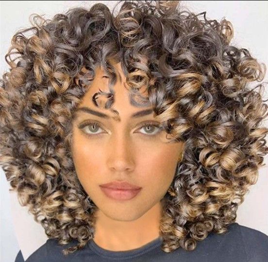 Photo 1 of AIDUSA Short Loose Curly Wigs for Black Women Ombre Wig Fluffy Weave Curl Afro Wig for Black Women Synthetic Hair Wig Natural Half Wigs for Women Soft Hair Blonde Wigs (#T27 Black to Dark Blonde)
