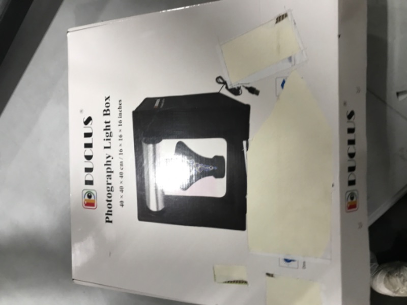 Photo 1 of DUCLUS Light Box Photography, 16x16 inch Portable Photo Studio Box with 160 LED Dimmable Lights, 6 PVC & 2 Paper Backdrops for Product Photography.