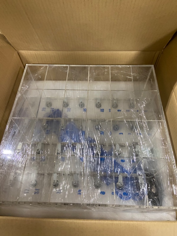 Photo 1 of Clear 24 Slots Clear Cell Phones Storage Locker Box Cell Phone Organizer Cabinet for Classroom Office,Shool,Office 24 Doors