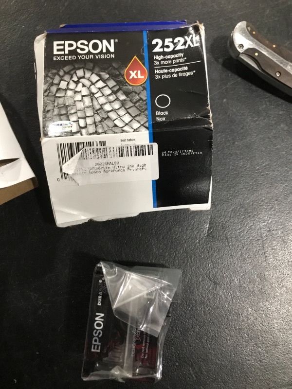 Photo 2 of EPSON T252 DURABrite Ultra Ink High Capacity Black Cartridge (T252XL120-S) for select Epson WorkForce Printers Black Ink