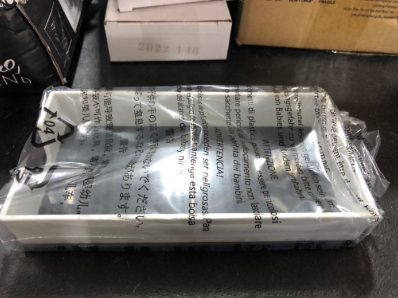 Photo 2 of Amazon Basics Sticky Note Holder - Grey and White Grey 1 Pack