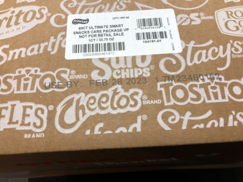 Photo 1 of FritoLay Ultimate Smart Snacks Care Package Variety Assortment of Chips & Crisps Ready to Go Snacks, 40 Count **EXPIRED!! FEB 28 2023**
