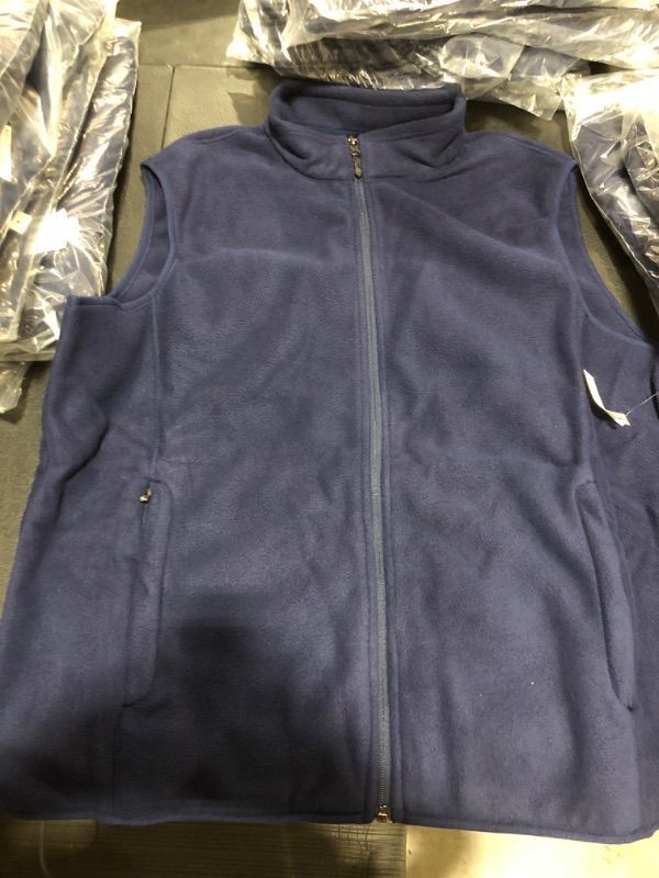 Photo 2 of Amazon Essentials Men's Full-Zip Polar Fleece Vest (Available in Big & Tall) Polyester Navy XX-Large
