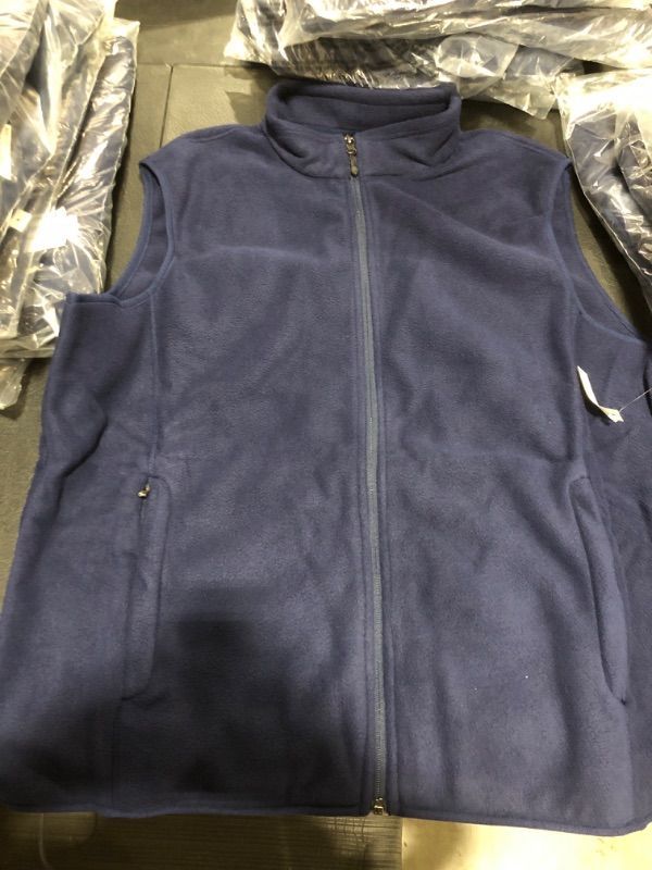 Photo 2 of Amazon Essentials Men's Full-Zip Polar Fleece Vest (Available in Big & Tall) Polyester Navy Medium