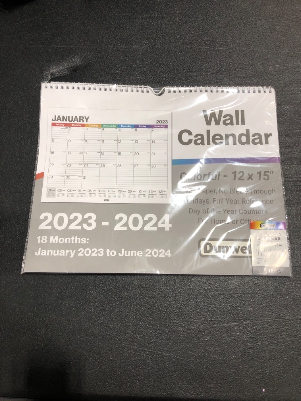 Photo 1 of 2023-2024 WALL CALENDER, COLORFUL 12 x 15 INCH.  