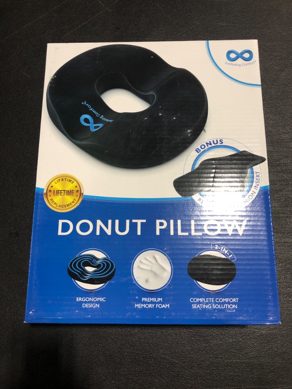 Photo 2 of Everlasting Comfort Donut Cushion - Donut Pillow for Tailbone Pain, Hemorrhoids, Postpartum, Sitting. FACTORY SEALED NEW!