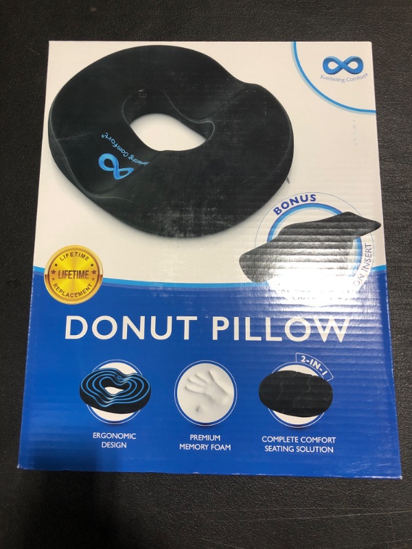 Photo 2 of Everlasting Comfort Donut Cushion - Donut Pillow for Tailbone Pain, Hemorrhoids, Postpartum, Sitting. FACTORY SEALED NEW!