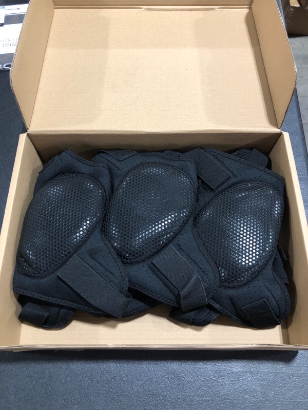 Photo 2 of AmazonCommercial Non-Marring Foam-Cap Knee Pads, 11.5 in, Black, 3 pair 3 Pairs. 