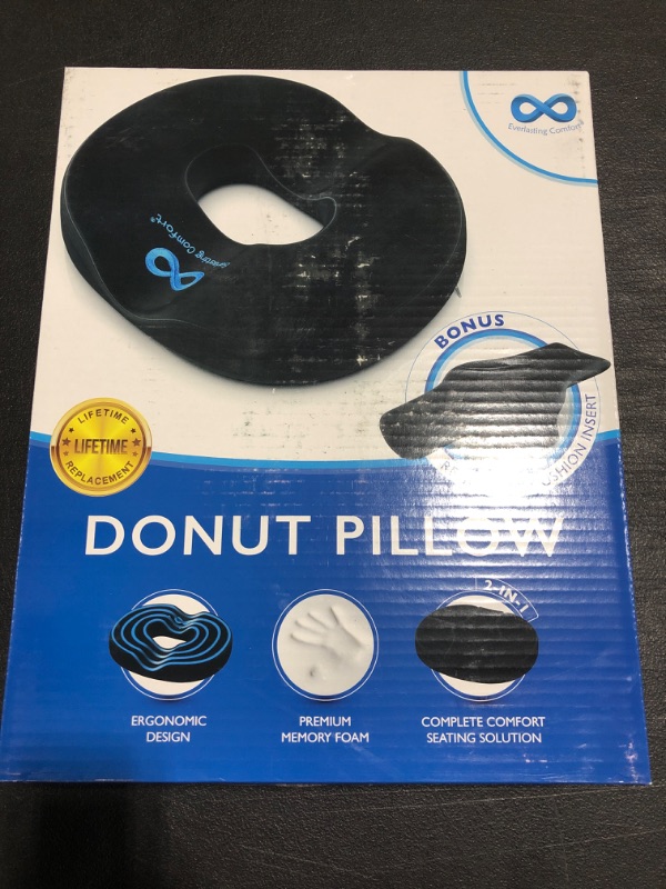 Photo 3 of Everlasting Comfort Donut Cushion - Donut Pillow for Tailbone Pain, Hemorrhoids, Postpartum, Sitting. FACTORY SEALED NEW!