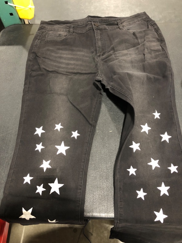 Photo 1 of Bell Bottom Jeans Black with Stars Size 2XL