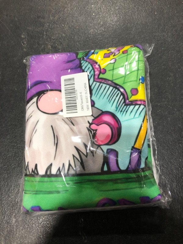 Photo 1 of  My Gnomies Happy Mardi Gras Mask Home Kitchen Towels Set of 2 