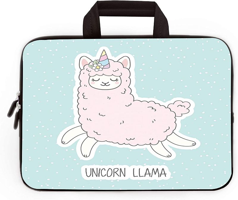 Photo 1 of 11" 11.6" 12" 12.1" 12.5" inch Laptop Carrying Bag Chromebook Case Notebook Ultrabook Bag Tablet Cover Neoprene Sleeve Fit Apple MacBook Air Samsung Google Acer HP DELL Lenovo Asus (Cute Alpaca)