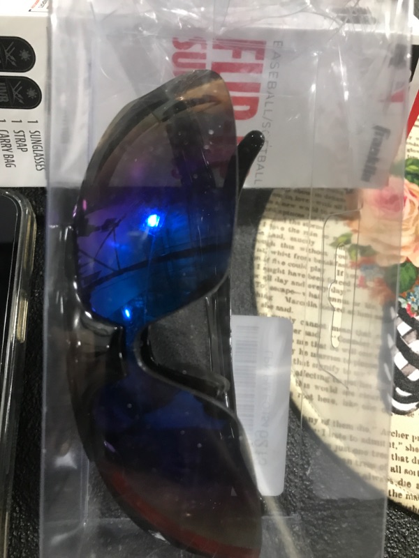 Photo 1 of Franklin Sports Baseball + Softball Sunglasses - Men's + Women's Sports Sunglasses - Flip Up Shades + Non Flip Glasses Black Flip Up