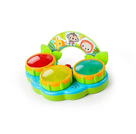 Photo 1 of Bright Starts Safari Beats Musical Drum Toy with Lights, Ages 3 Months +, Multi