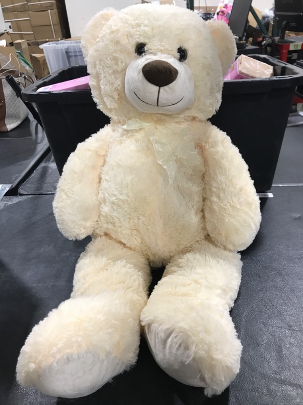 Photo 2 of 43 inch Giant Teddy Bear XXL Plush Teddy Bears Cute Stuffed Animal Plush Toys 110cm Large Bear Cuddly Doll Gift for Kids Boys Girls Birthday Christmas Valentine's Day (3.6ft / 43.3inch, Ice Cream)