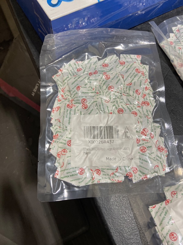 Photo 2 of O2frepak 20CC(300-Pack) Food Grade Oxygen Absorbers Packets for Home Made Jerky and Long Term Food Storage,With Oxygen Indicator In Vacuum Bag and 3 times Oxygen Absorption Capacity 1 20CC(300-Pack)
