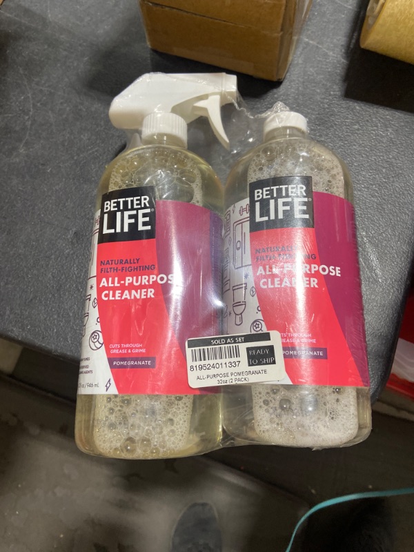 Photo 2 of Better Life All-Purpose Cleaner, Pomegranate, 32 Fl Oz (Pack of 2), Pomegranate, 64 Fl Oz 32 Fl Oz (Pack of 2) Pomegranate