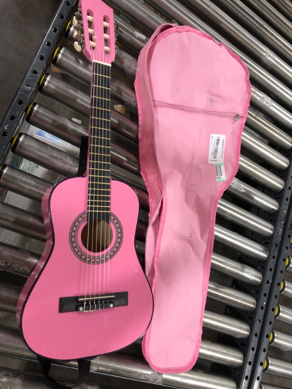 Photo 1 of 30" Wood Guitar with Case  for Kids/Girls/Boys/Beginners (Pink Gradient) Right Handed Pink Gradient