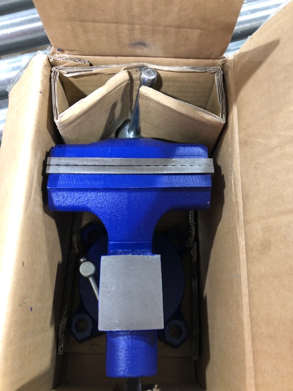 Photo 2 of WORKPRO Bench Vise, 4-1/2" Vice for Workbench, Utility Combination Pipe Home Vise, Swivel Base Bench for Woodworking