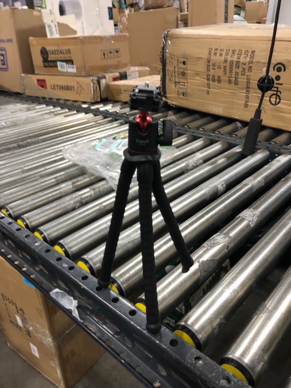 Photo 1 of Camera Tripod, Famall Flexible Tripod Stand for Phone with Cold Shoe Phone Mount for iPhone Canon Nikon Sony Cameras FF10