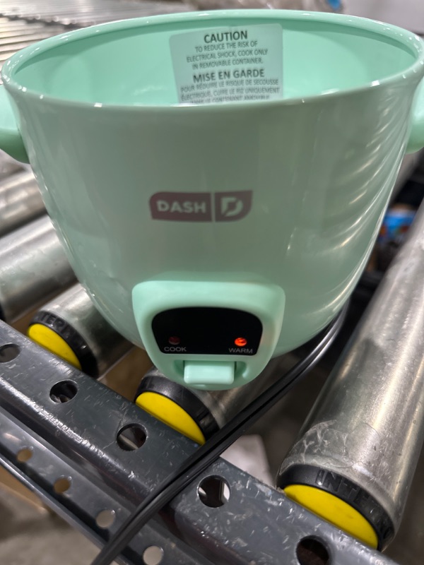 Photo 2 of Dash Mini Rice Cooker Steamer with Removable Nonstick Pot, Keep Warm Function & Recipe Guide, 2 Cups, for Soups, Stews, Grains & Oatmeal - Aqua