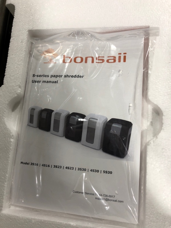 Photo 1 of Bonsaii Evershred Pro 6-8 Sheets Super Micro-Cut Paper Shredder, 60 Mins Non-Stop Running, P-5 High Security, Ultra-Quiet Home Office Shredder for Documents/Mails/CDs/Cards, 4.2 Gallons Pullout Bin P5-60 Mins