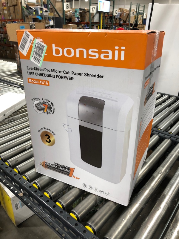 Photo 6 of Bonsaii Evershred Pro 6-8 Sheets Super Micro-Cut Paper Shredder, 60 Mins Non-Stop Running, P-5 High Security, Ultra-Quiet Home Office Shredder for Documents/Mails/CDs/Cards, 4.2 Gallons Pullout Bin P5-60 Mins