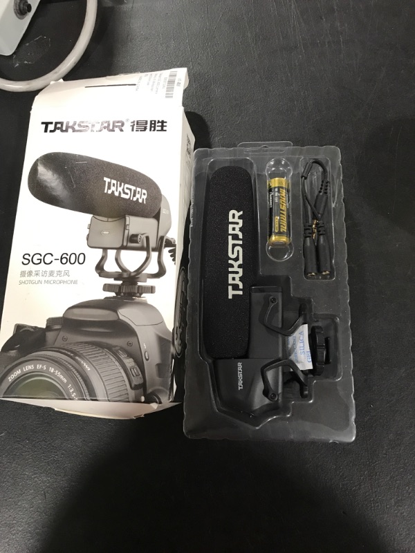 Photo 2 of TAKSTAR SGC-600 Camera Microphone, Universal Shotgun Microphone for iPhone, Android Phone, Canon/Nikon/Sony Camera&Camcorder, Video Mic with Shock Mount, Windscreen and 3.5mm Jack
