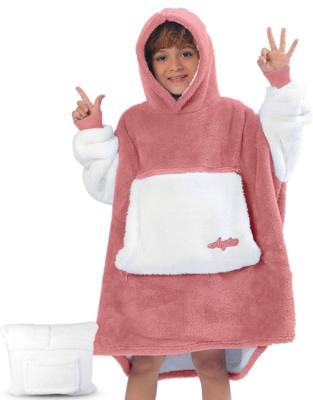 Photo 1 of  UNISEX YOUTH WEARABLE BLANKET HOODIE