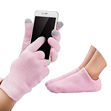 Photo 2 of Codream Touch Screen Spa Gloves & Socks, Moisturizing Gel Socks and Gloves Set