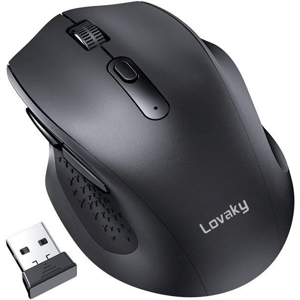 Photo 1 of Lovaky Bluetooth Mouse Wireless, 2.4G Bluetooth Wireless Mouse Tri-Mode, Cordless Computer Mouse Mice 5 Adjustable DPI, for Laptop/Mac OS/PC/Windows/Android/iPad