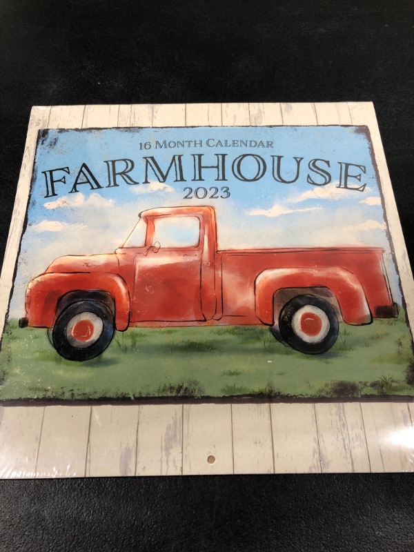 Photo 2 of Farmhouse 2023 Hangable Wall Calendar - 12” x 24” Open - Vintage Farmers Market Signs - Truck & Barn Photo Gift - Shabby Chic Farm Photography House Decor - Sturdy & Thick Beautiful Large Full Page 16 Months For Organizing & Planning - Includes 2022